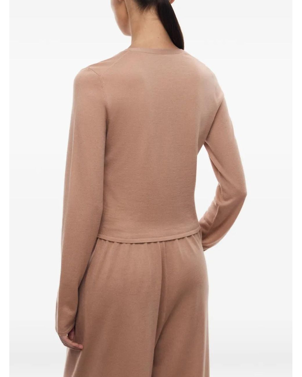 12 STOREEZ Pink Camelia V-Neck Cardigan