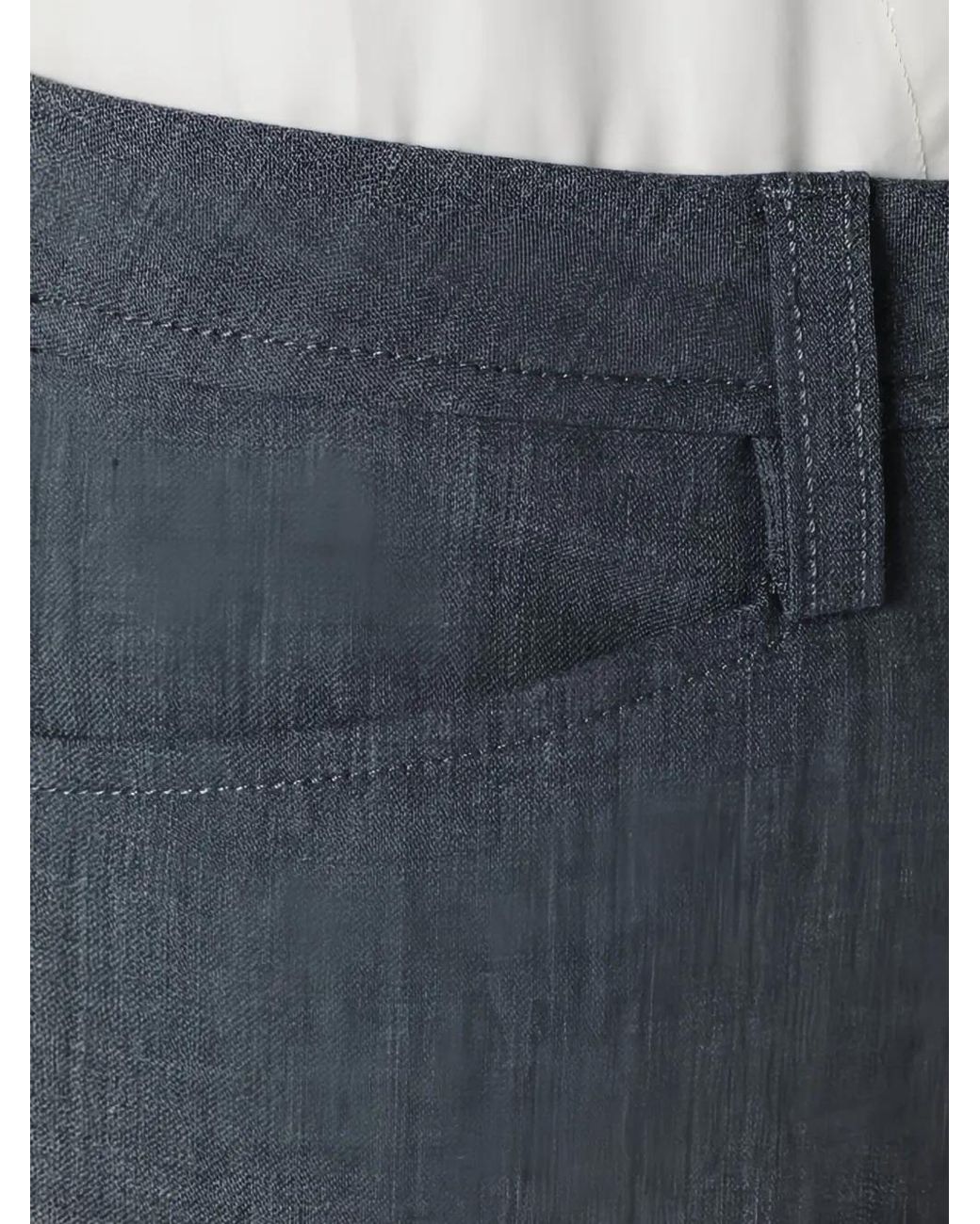 Thelatest Blue Button-Fastening Trousers