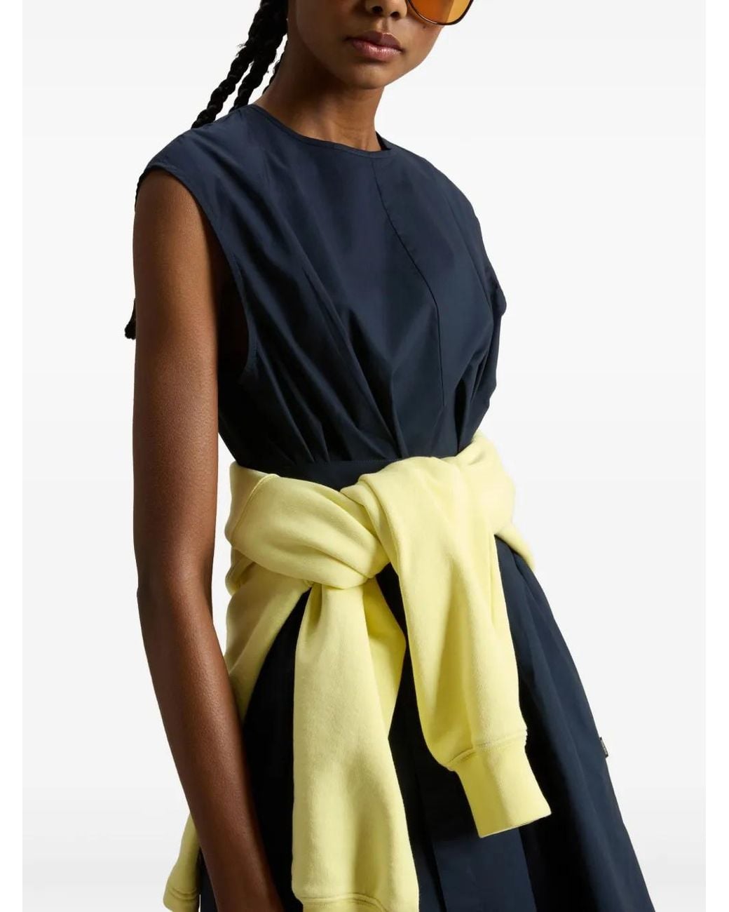 Woolrich Blue Cotton Belted Dress