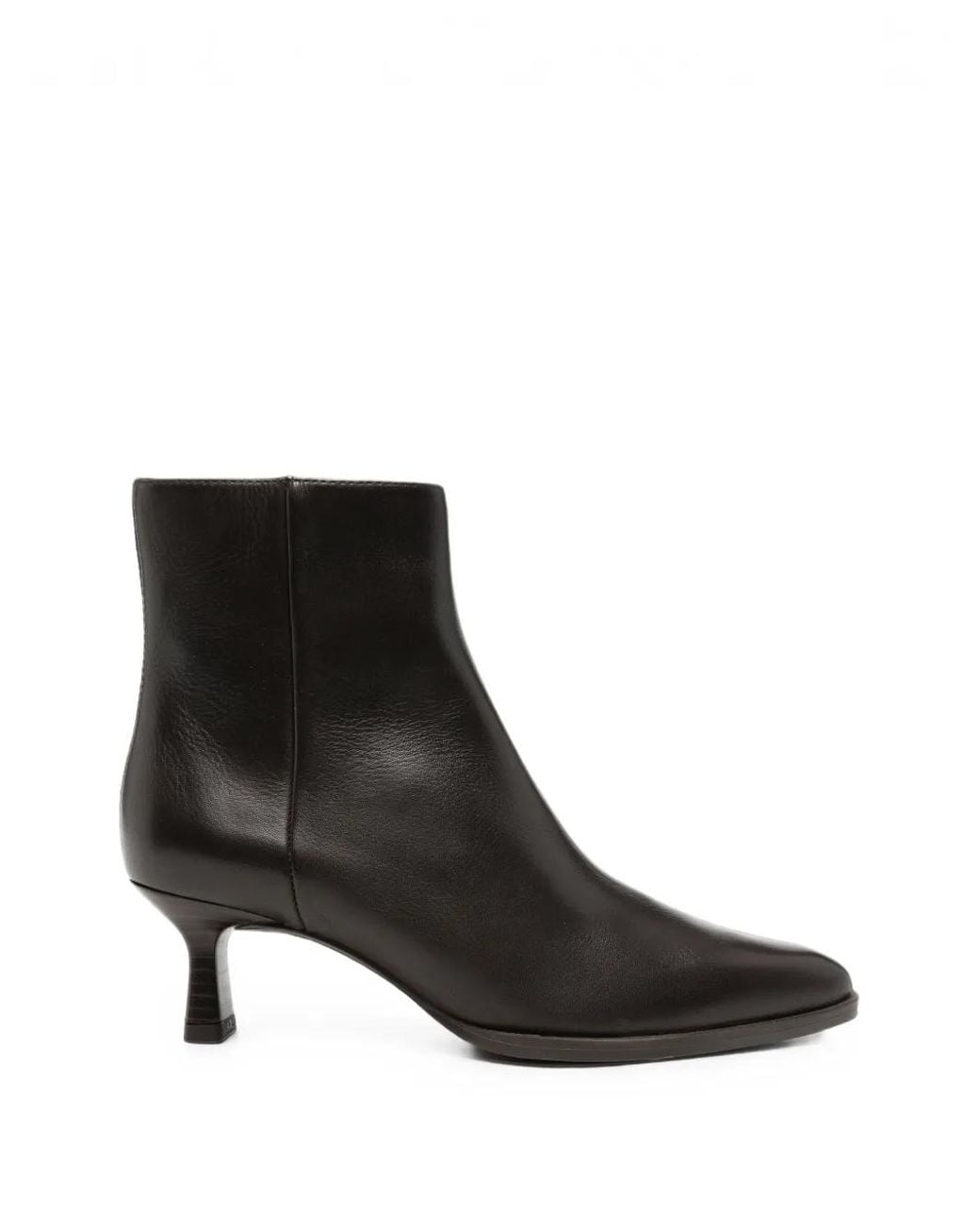 Unisa Black Leather Ankle Boots