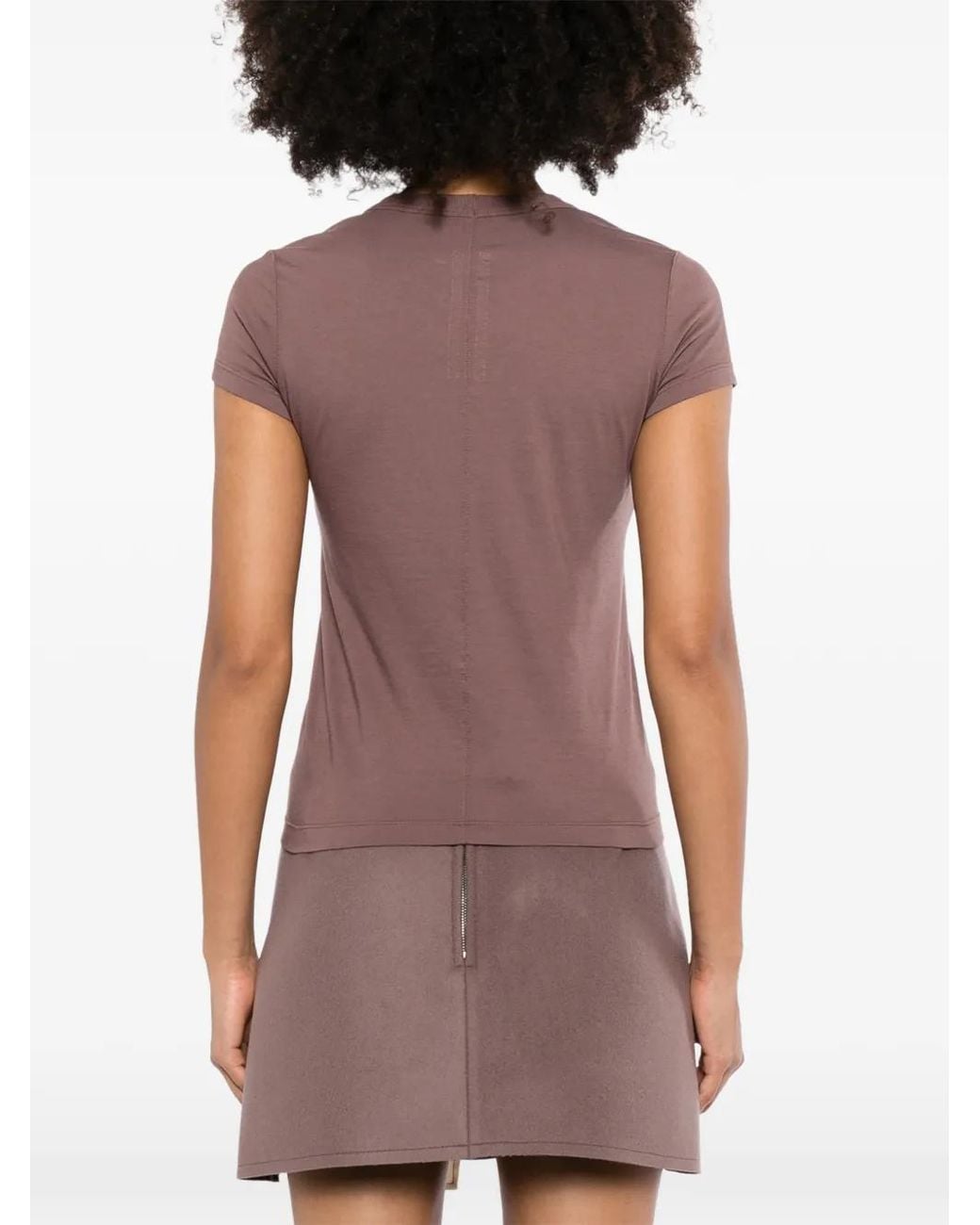 Rick Owens Purple Level Cropped T-Shirt