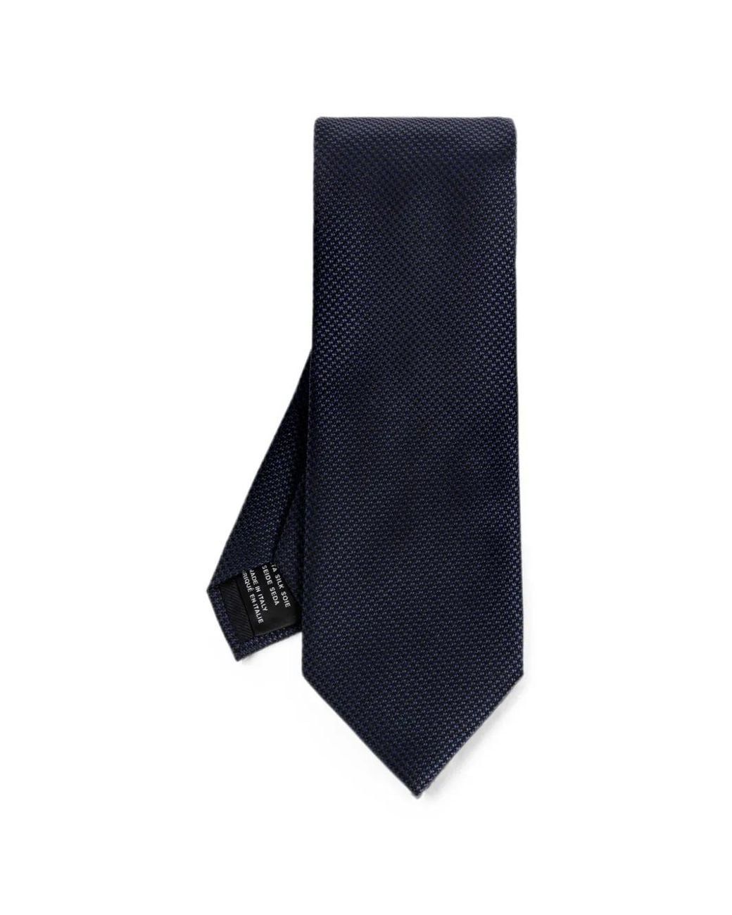 Tom Ford Blue Micro-Pattern Silk Tie for men