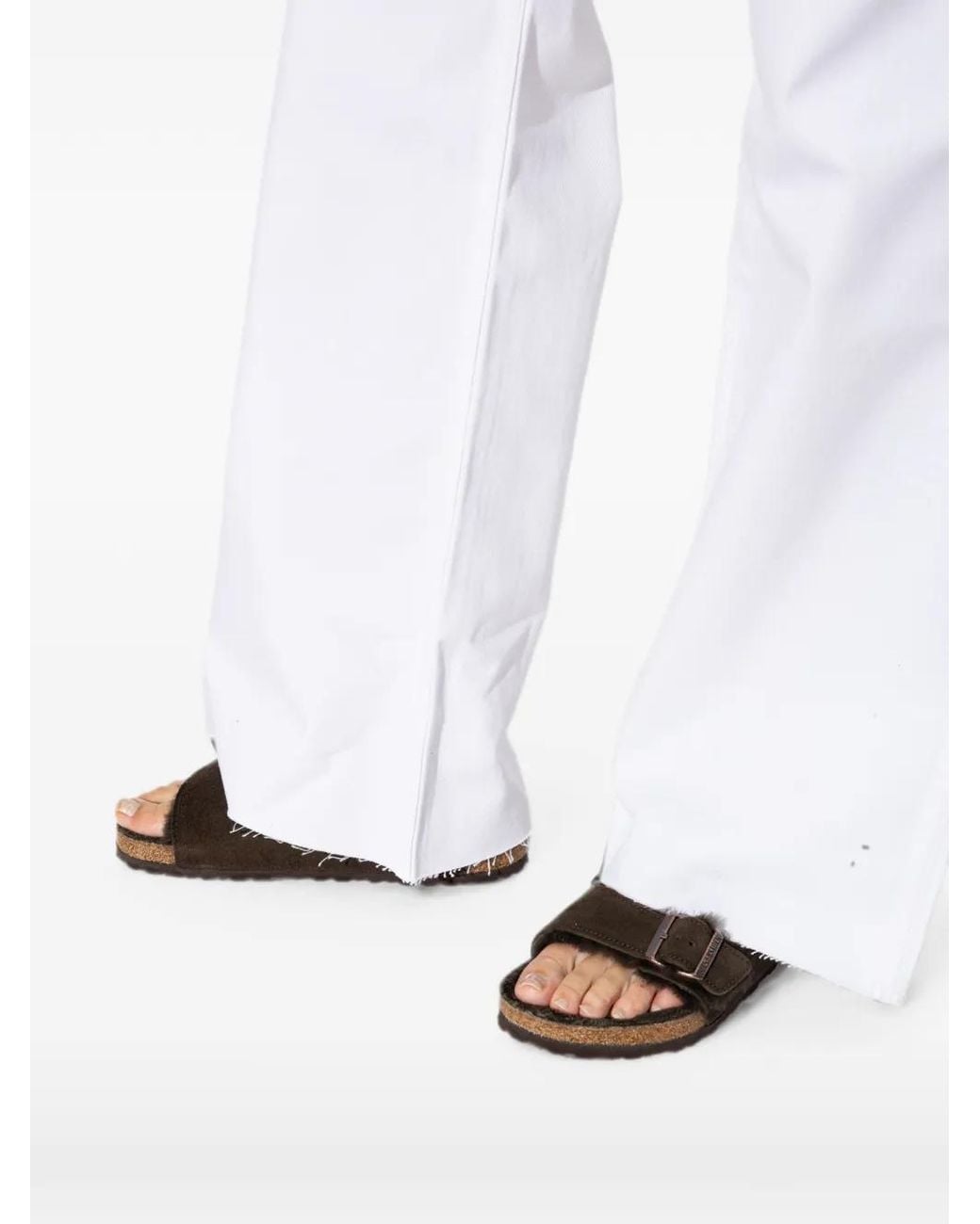 Birkenstock Black Arizona Shearling Sandals