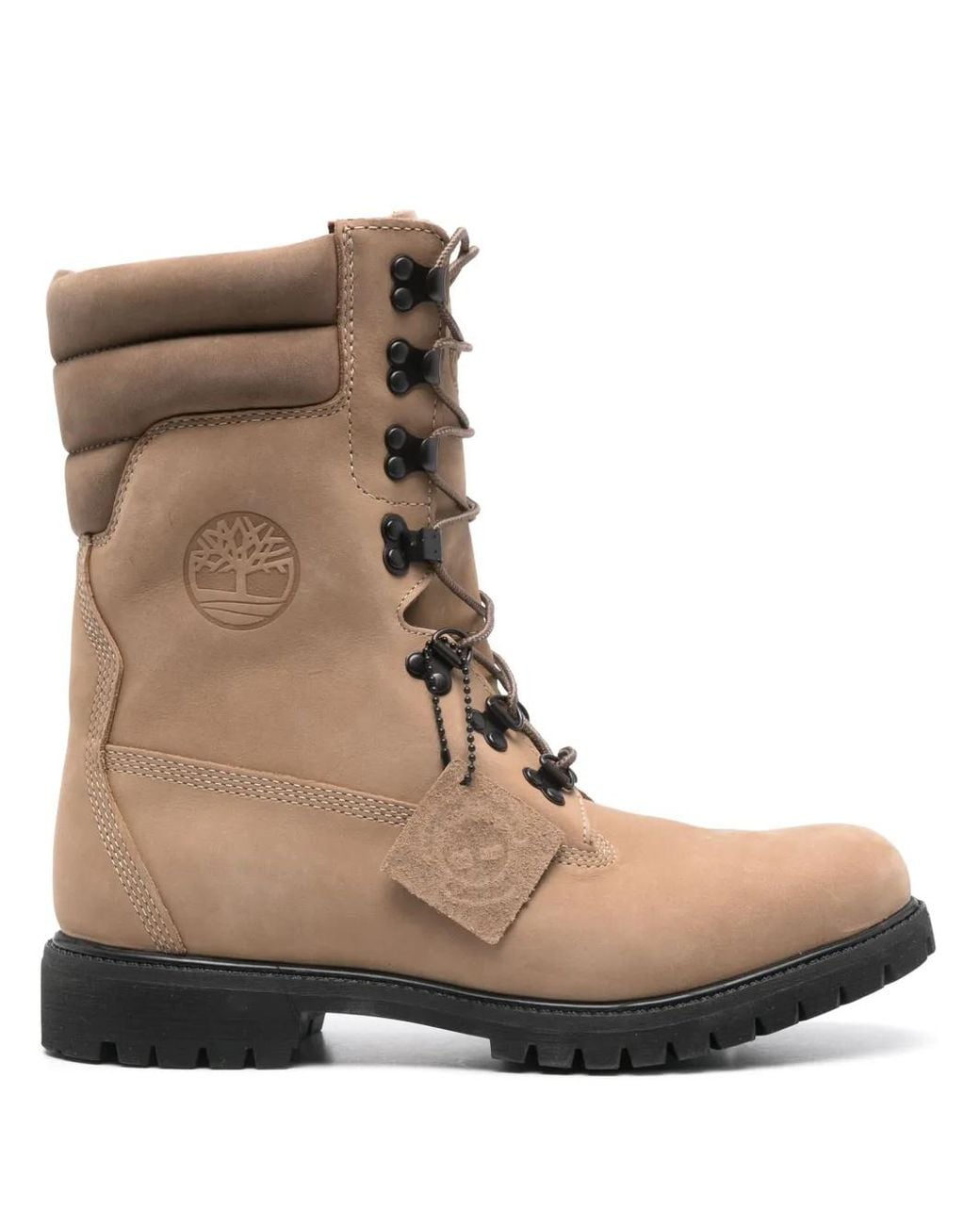 Timberland Brown Nubuck Leather Waterproof Lace-Up Boots for men