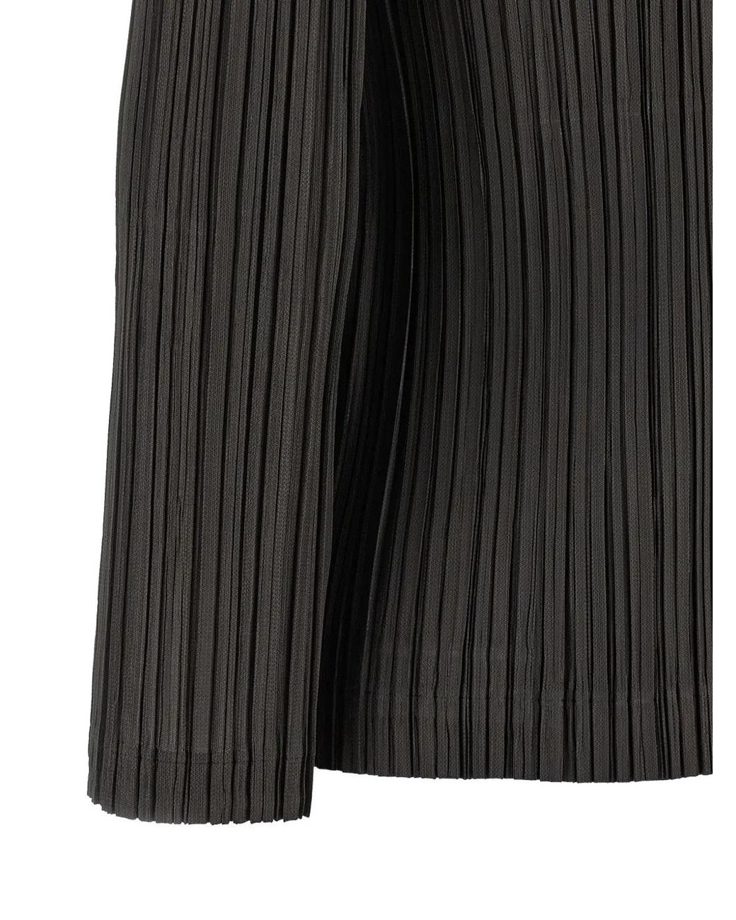 Pleats Please Issey Miyake Black Heavy Pleated Blazer
