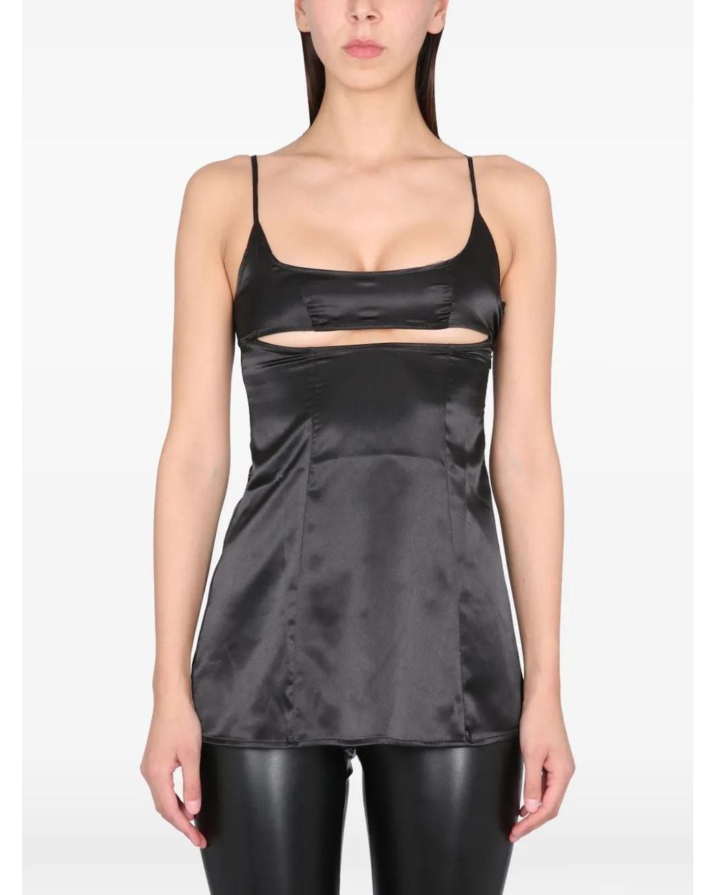 NOT AFTER TEN Black Cutout Top