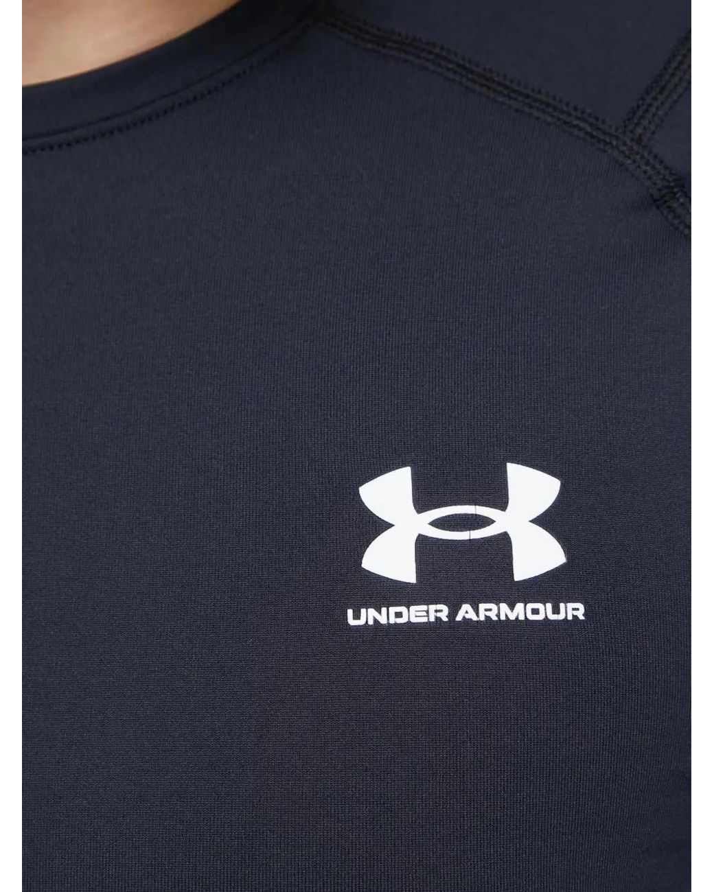 Under Armour Blue Coldgear Logo-Printed Long-Sleeved Compression T-Shirt for men