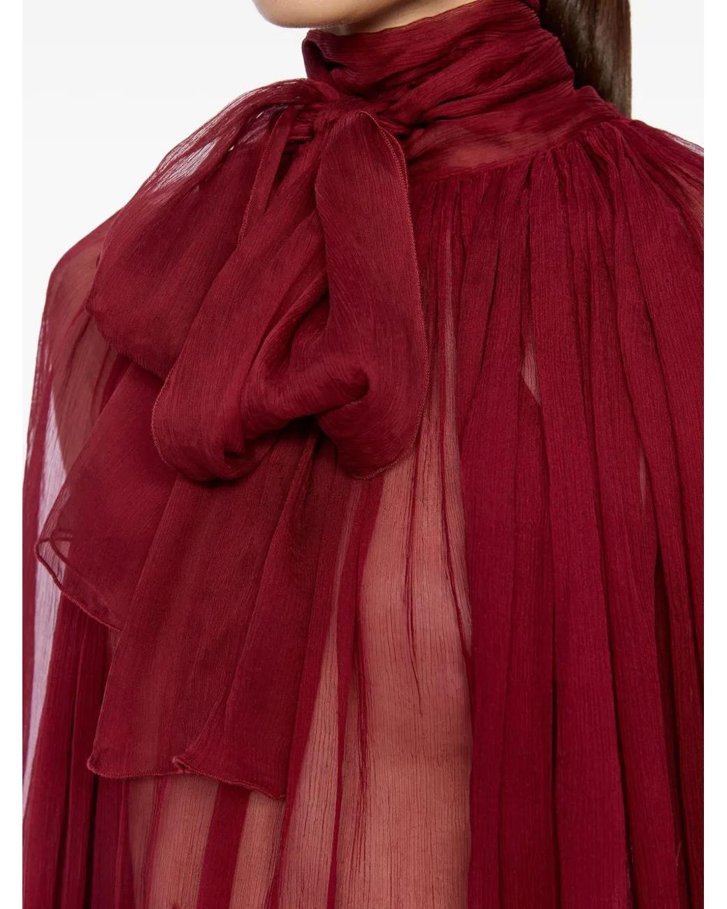 Atu Body Couture Red Silk Blouse