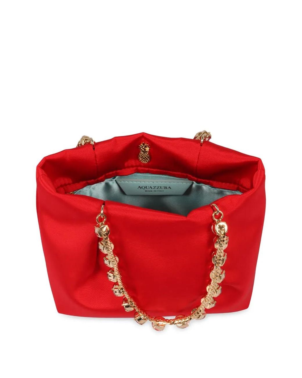 Aquazzura Red Mini Galactic Tote Bag