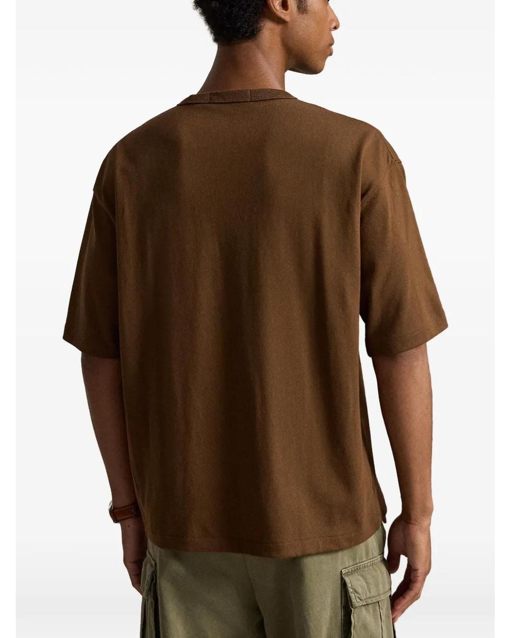 Polo Ralph Lauren Brown T-Shirt Polo Sport À Logo Brodé for men