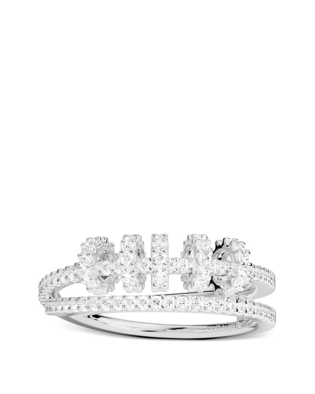 Apm Monaco White Double Piercing Ring