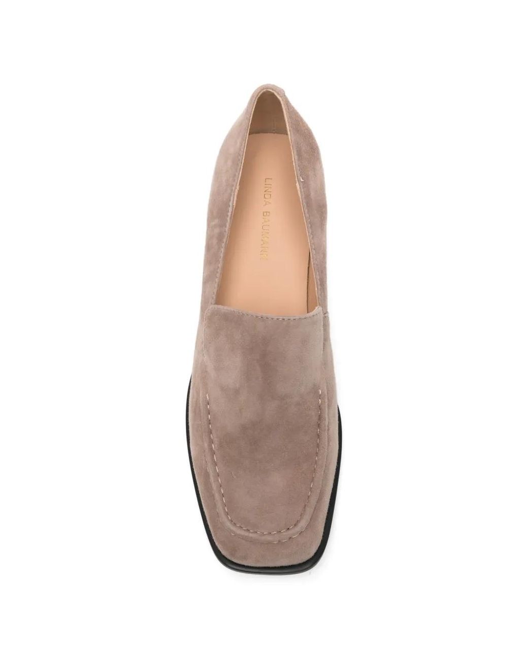 Linda Baumann Natural Square-Toe Loafers