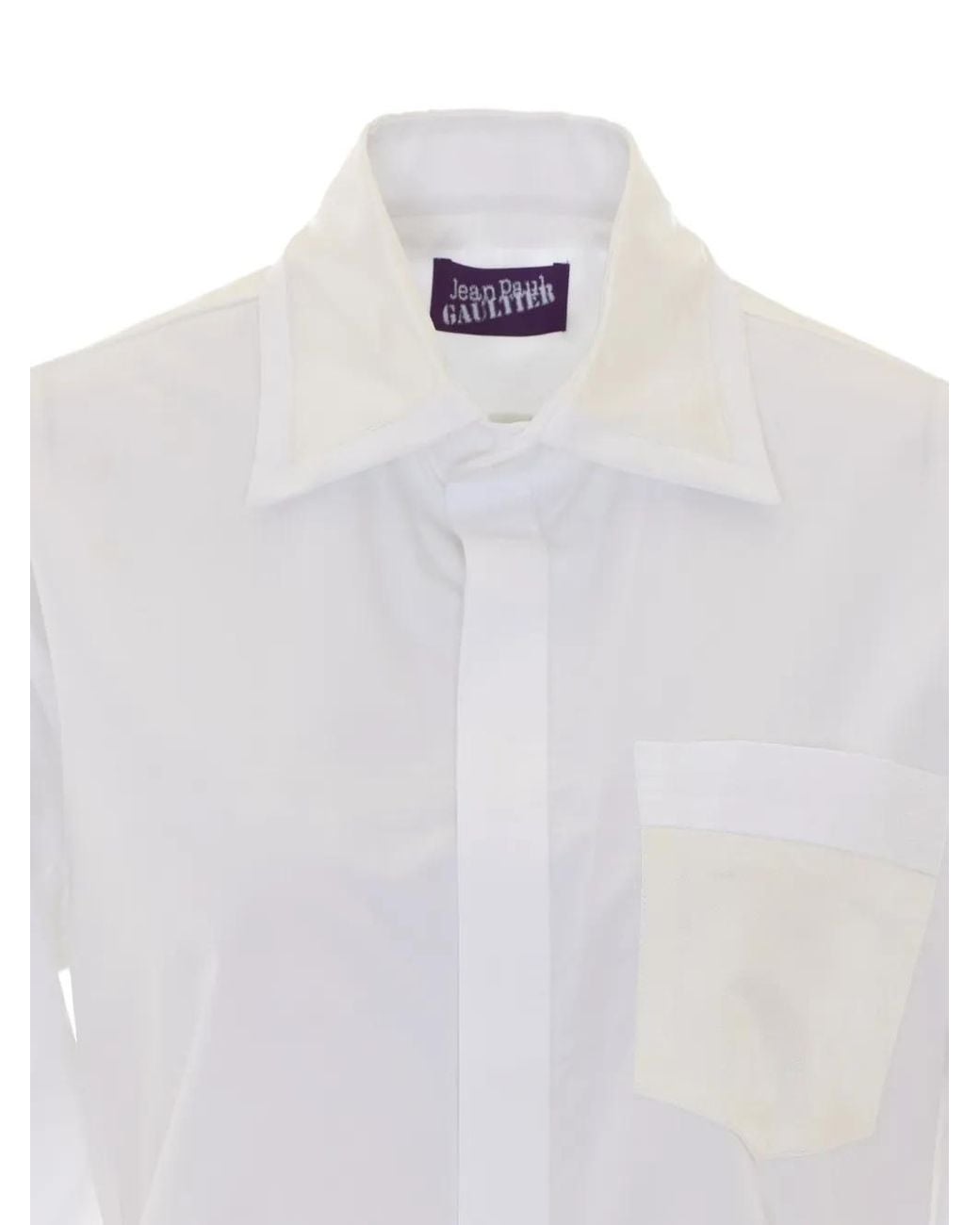 Jean Paul Gaultier White The Satin Tailored Shirt