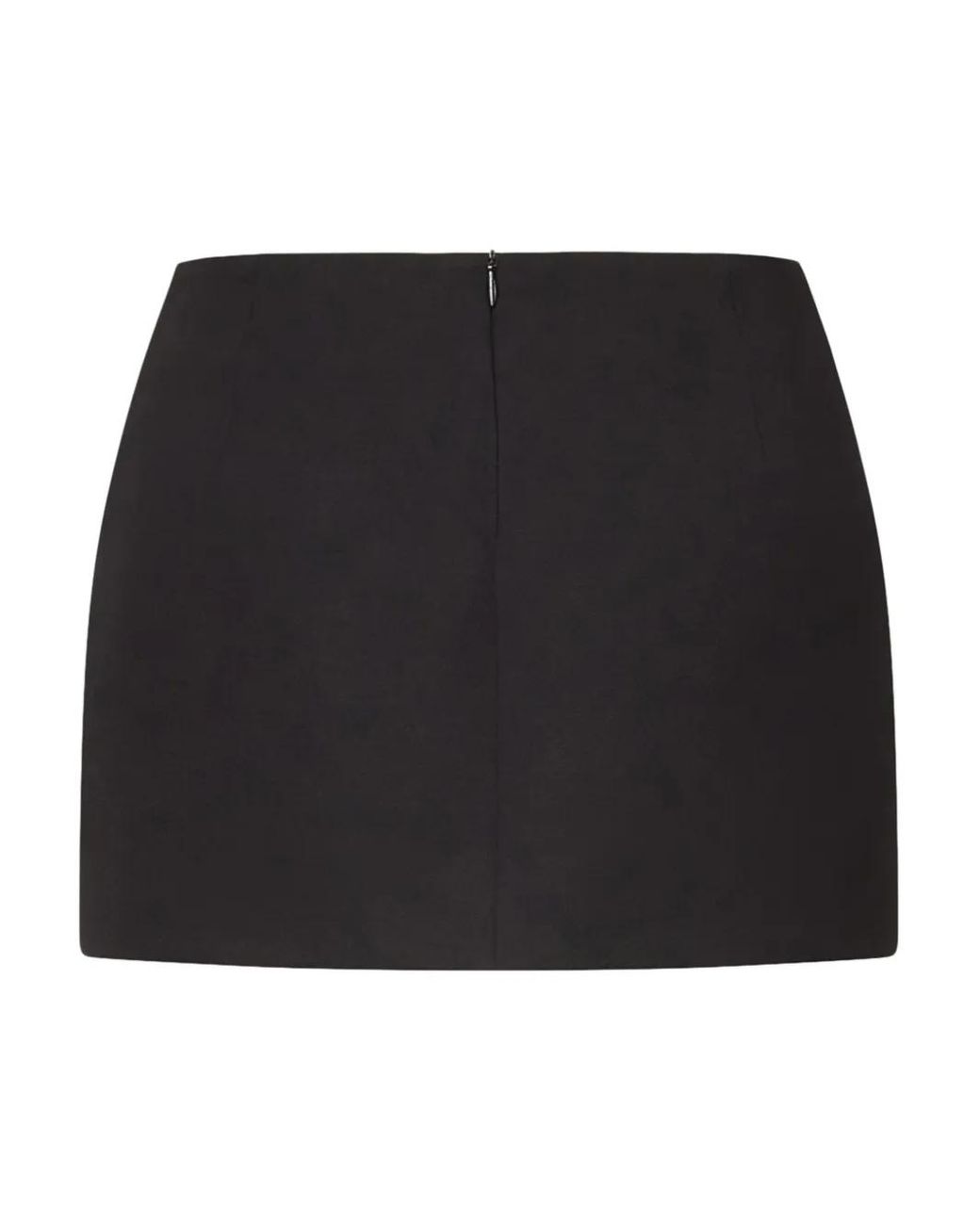 Area Black Crystal-Embellished Wool Mini Skirt