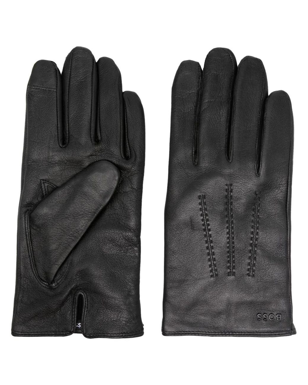 Boss Handschuhe Aus Leder in Black für Herren