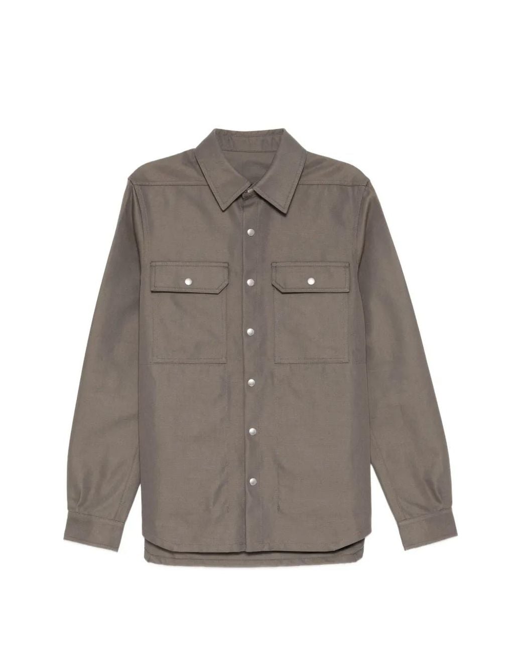 Rick Owens Gray Pocket Outershirt Jacket for men