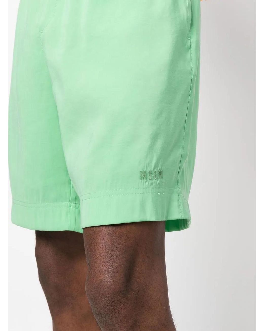 MSGM Shorts Met Elastische Tailleband in het Green voor heren