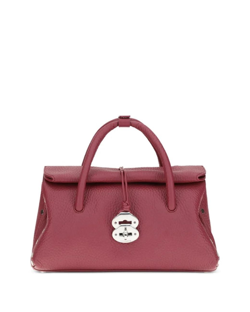 Zanellato Purple Dotta Baby Leather Tote Bag