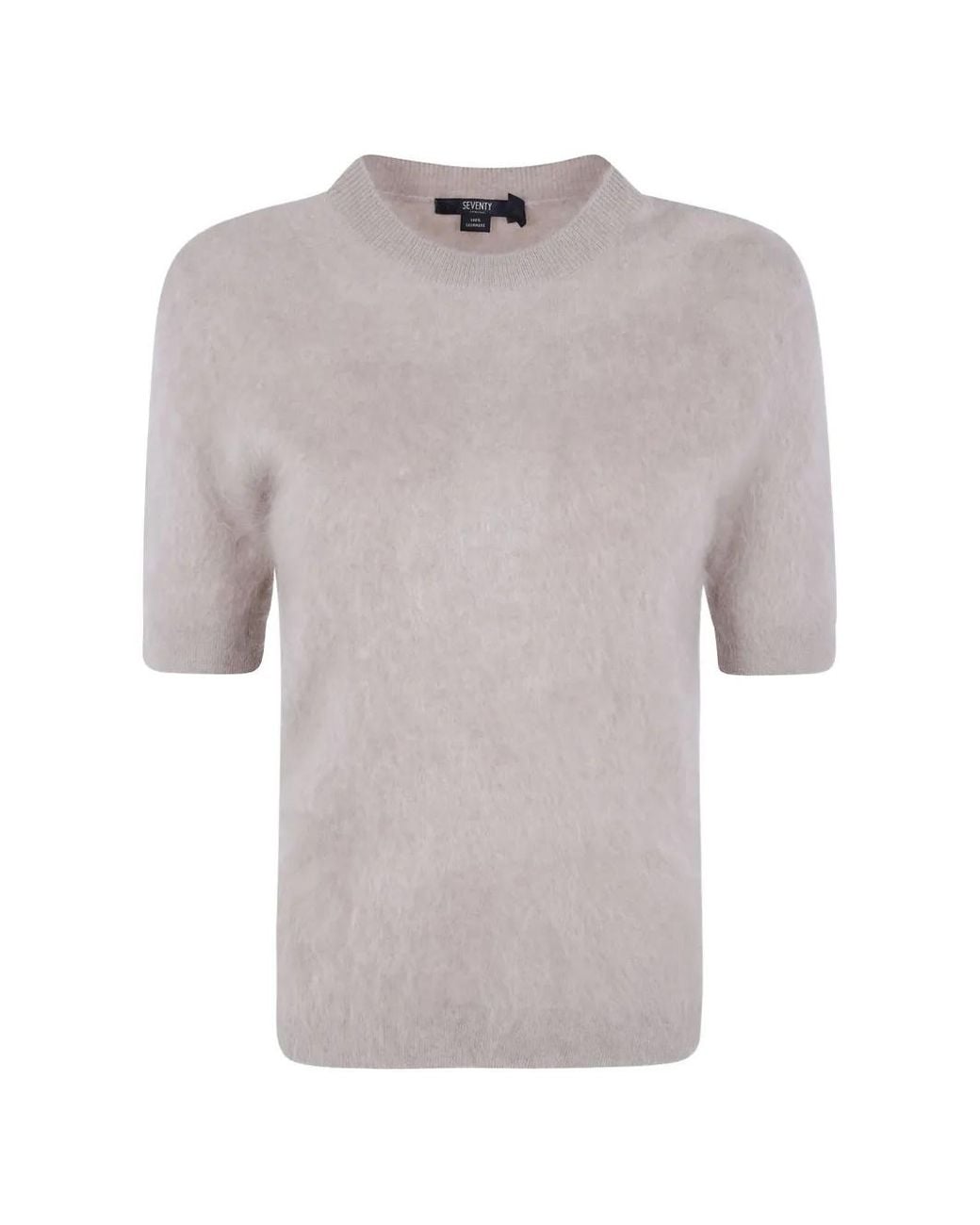 Seventy Gray Short-Sleeve Cashmere Sweater