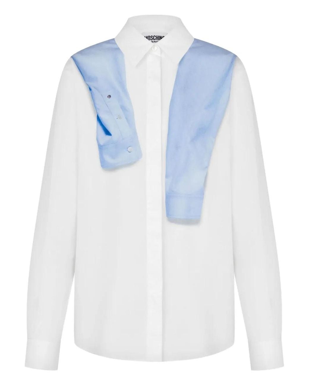 Moschino Blue Trompe-L'Œil Print Shirt
