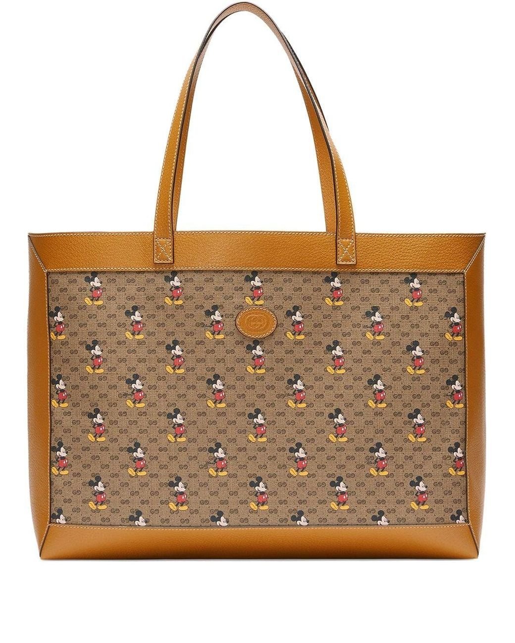 Gucci X Disney Mickey Mouse-print Tote in Brown for Men | Lyst