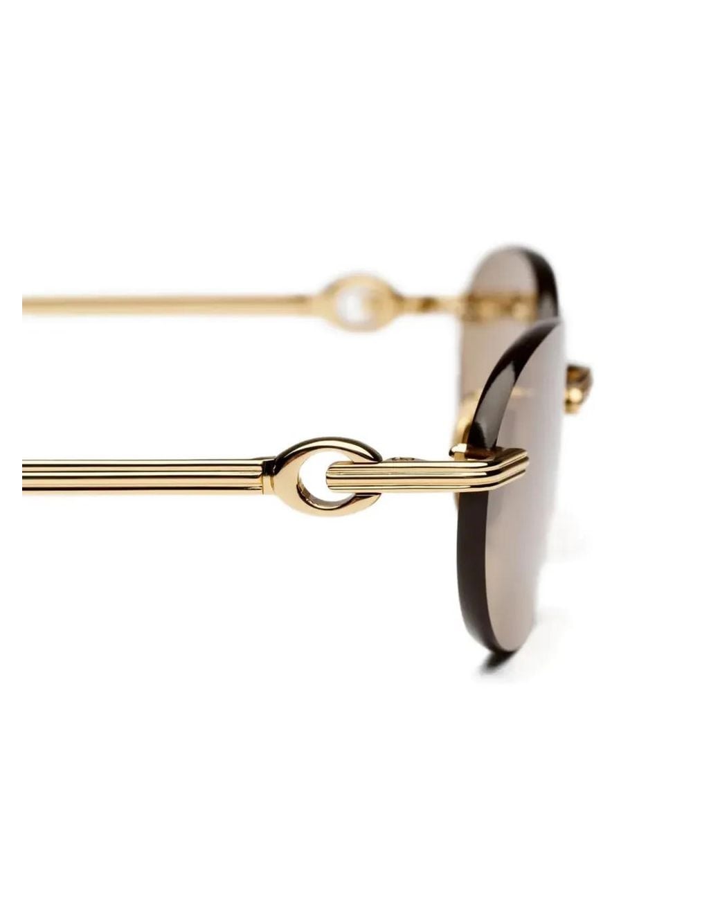 Chimi Metallic Cadenza Rimless Oval-Frame Sunglasses