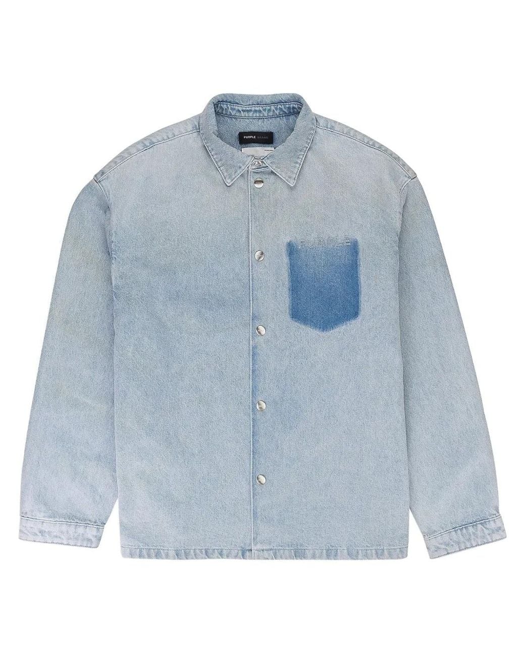 Purple Brand Blue Denim Shirt for men
