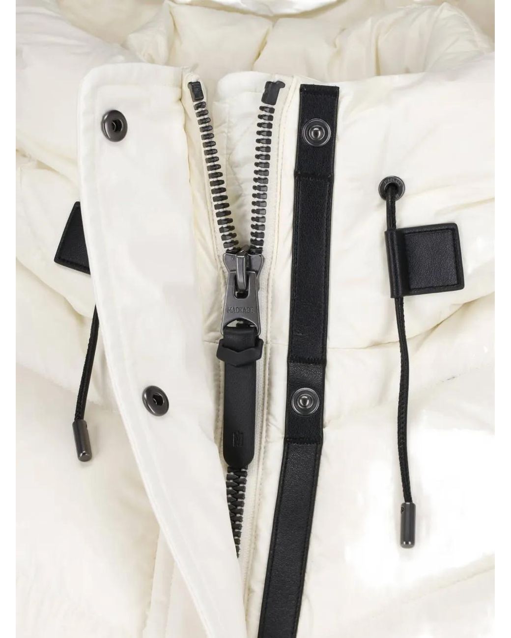 Mackage White Calina Quilted Down Maxi Coat