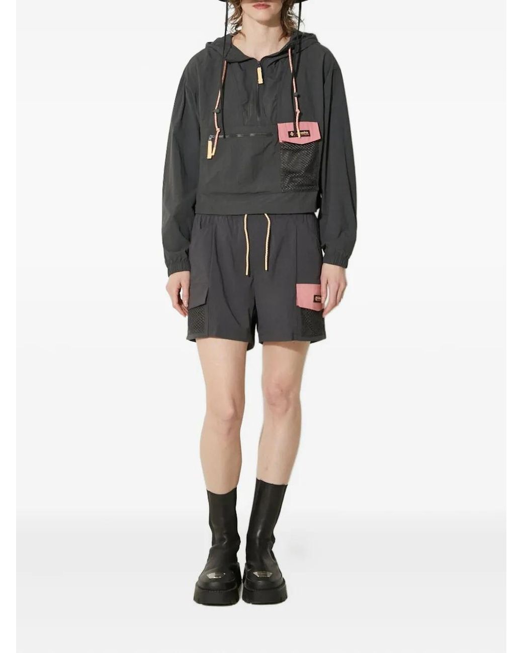 Columbia Black Peak Cropped Windbreaker Jacket