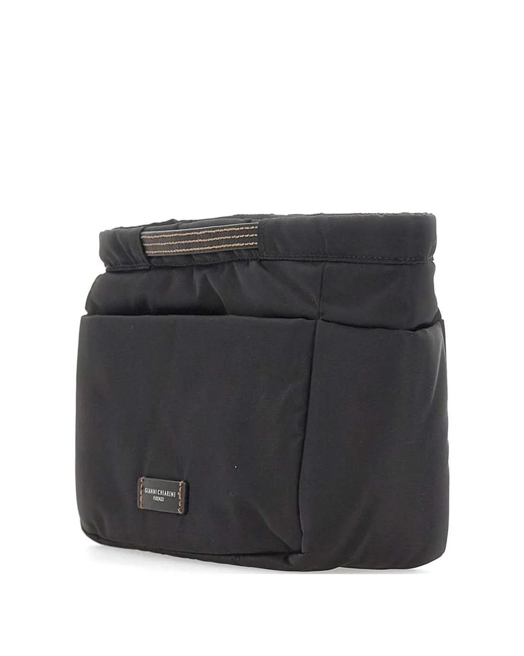 Gianni Chiarini Black Bagsinbag Leather-Trim Clutch Bag