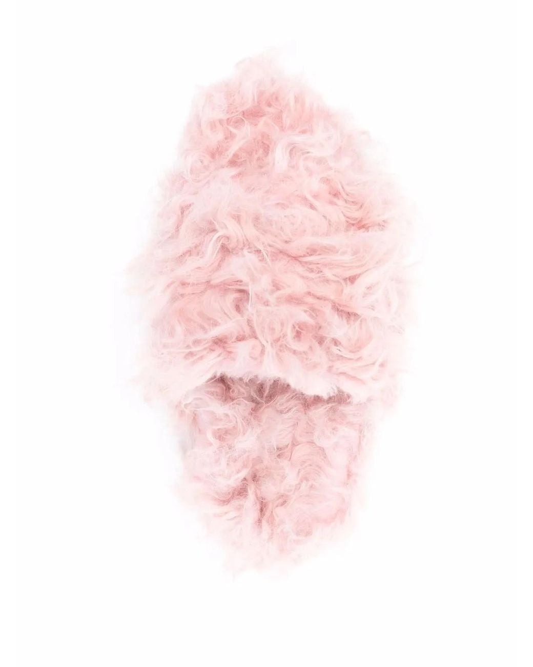 Red(v) Pink Furry Slip-On Sandals