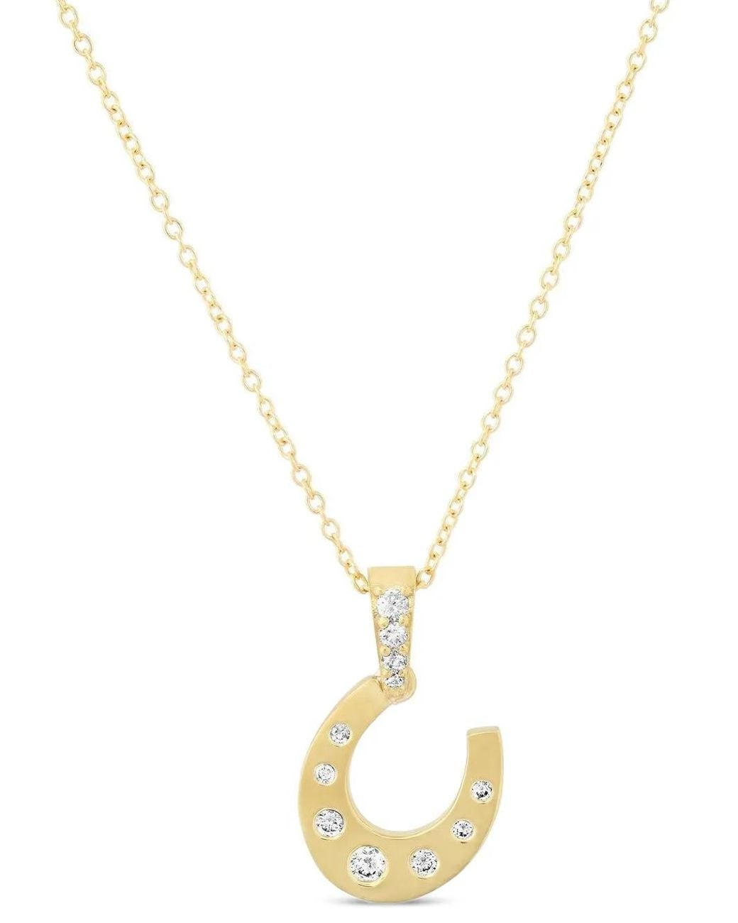 Jennifer Meyer Metallic Horseshoe Diamond Necklace