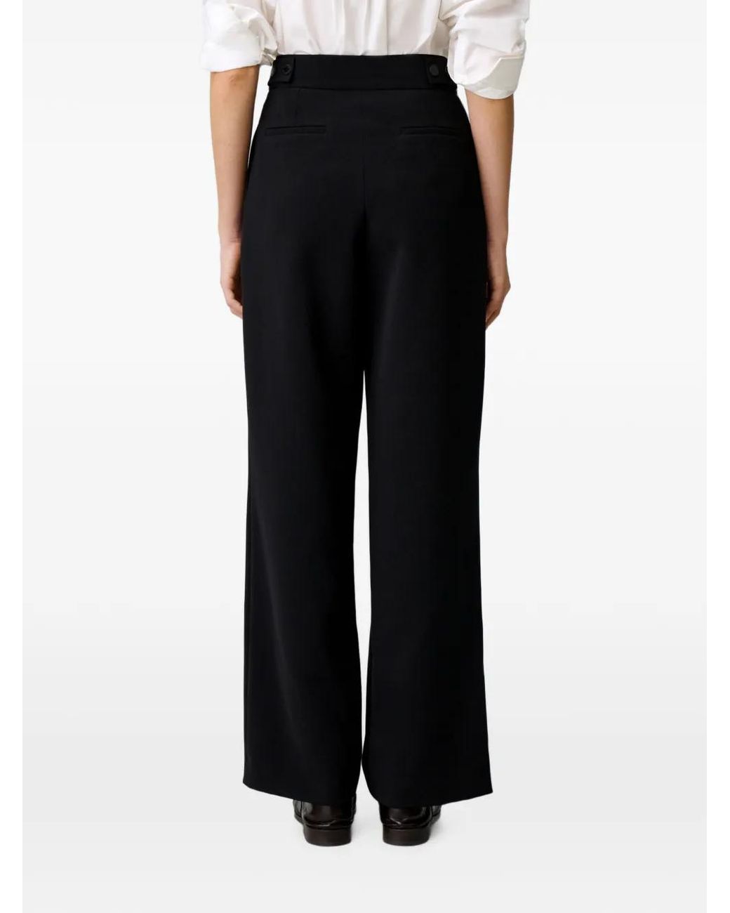 Claudie Pierlot Black Tailored Straight Wide Trousers