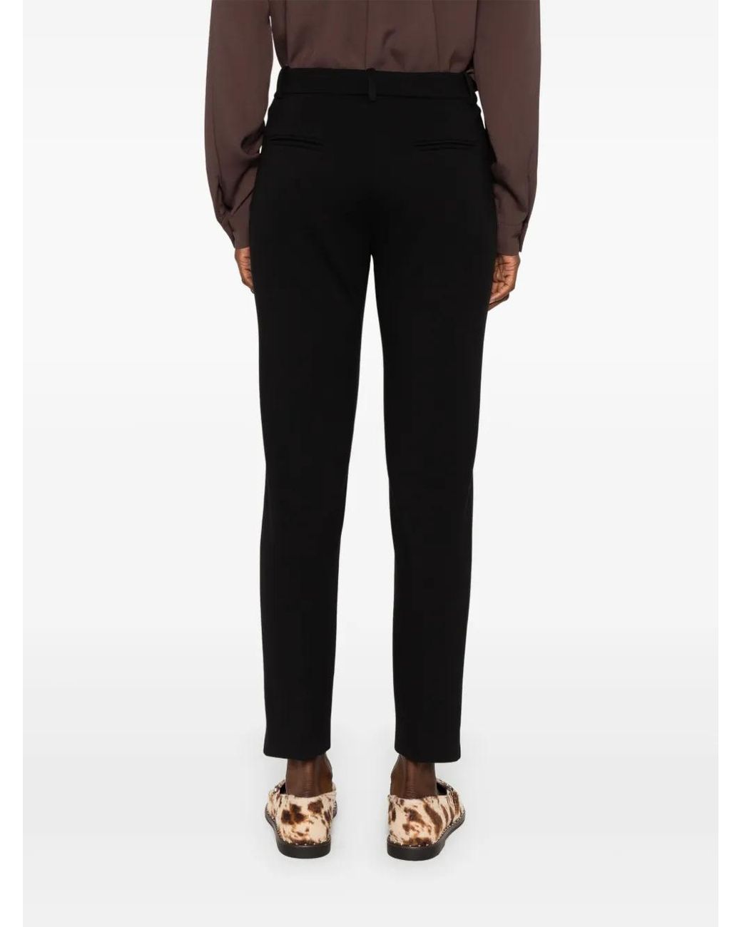 Pinko Black Tailored Trousers With Polished Silhouette