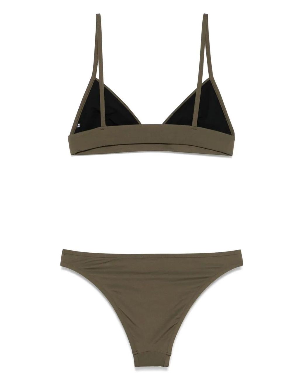 Balmain Green Logo-Appliqué Bikini