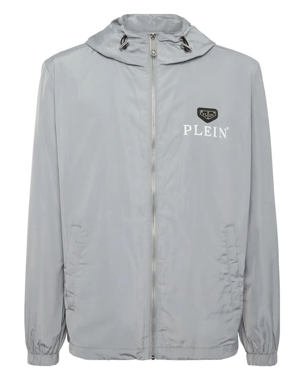 Philipp Plein Gray Nylon Windbreaker for men