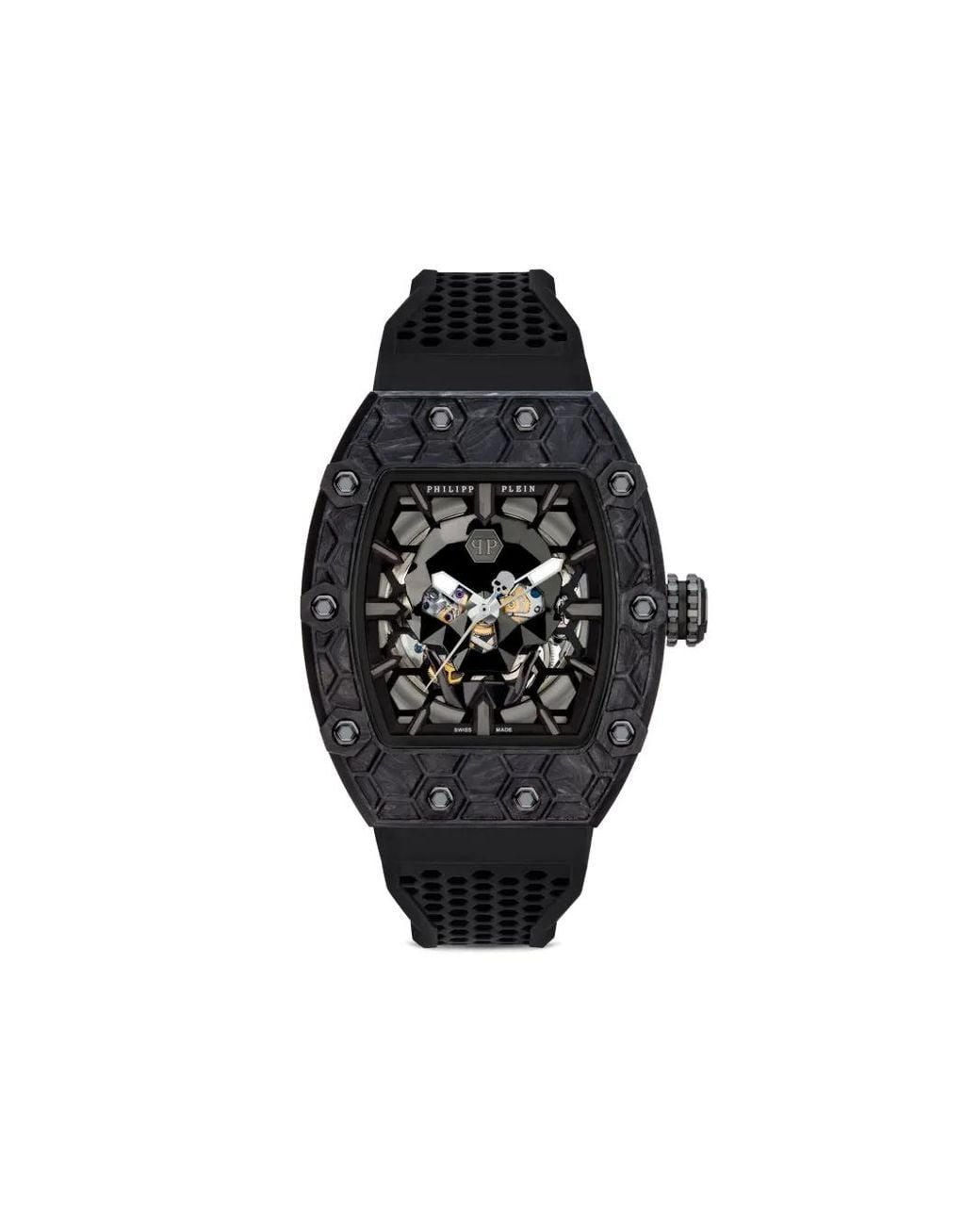 Philipp Plein Black Crypto King Noire Carbon Gladiator Watch for men