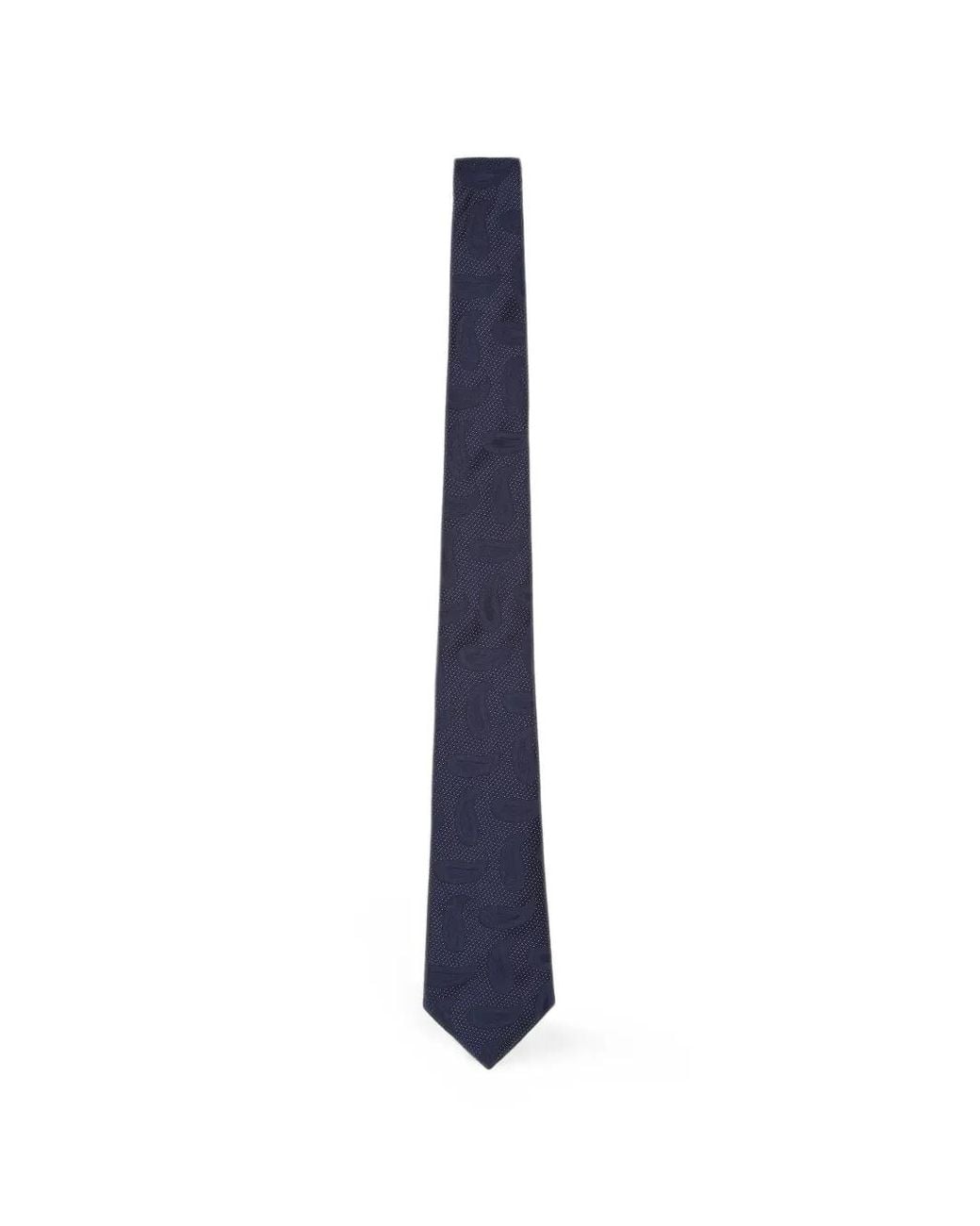 Giorgio Armani Blue Paisley-Jacquard Tie for men