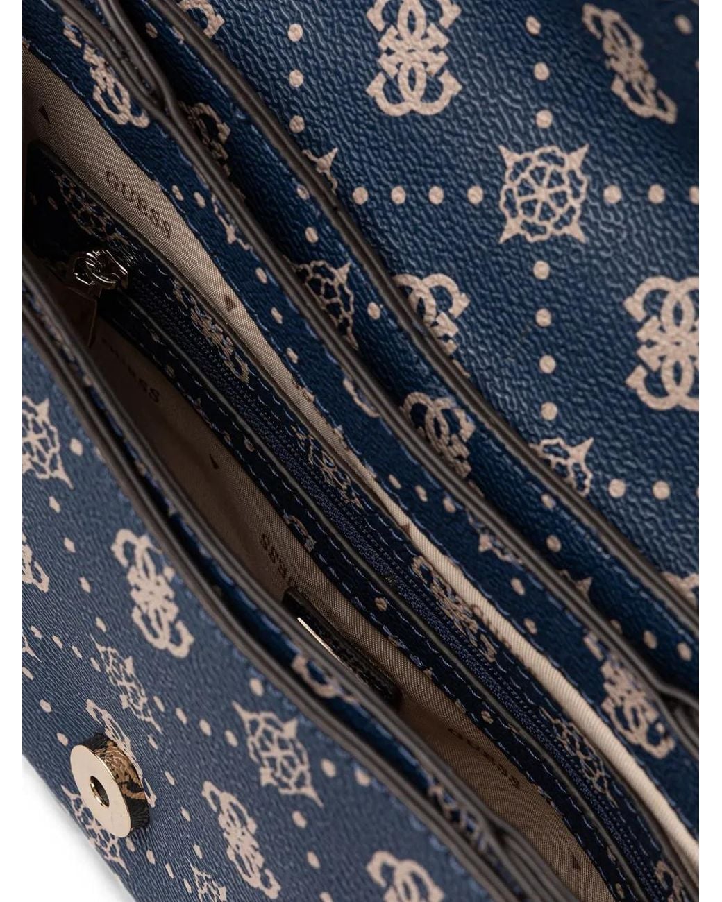 Guess Blue Emelie Logo Shoulder Bag