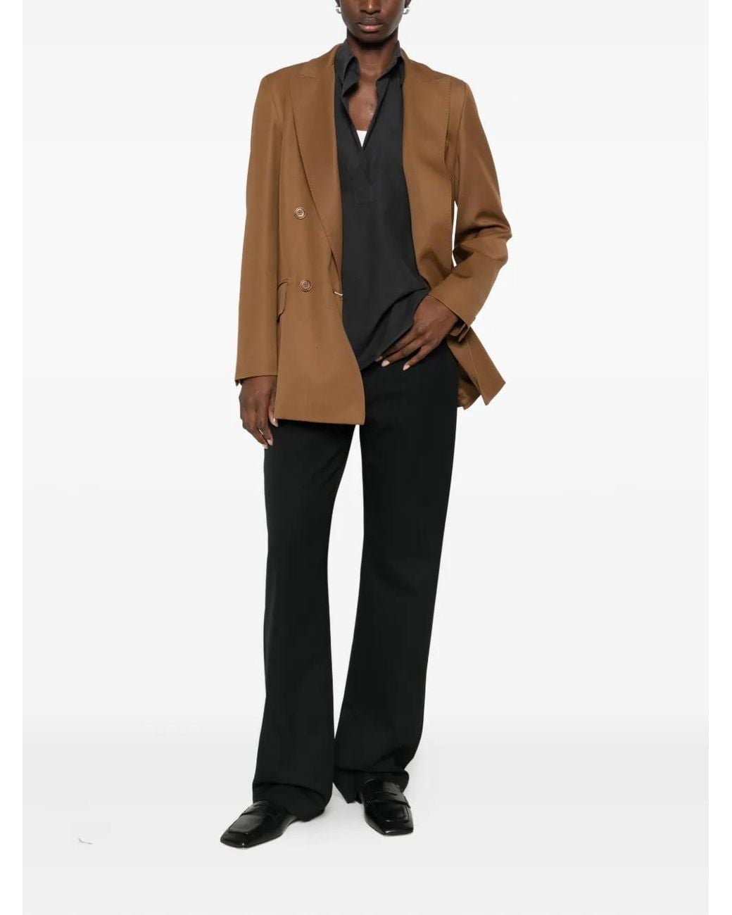 Max Mara Brown Double-Breasted Blazer