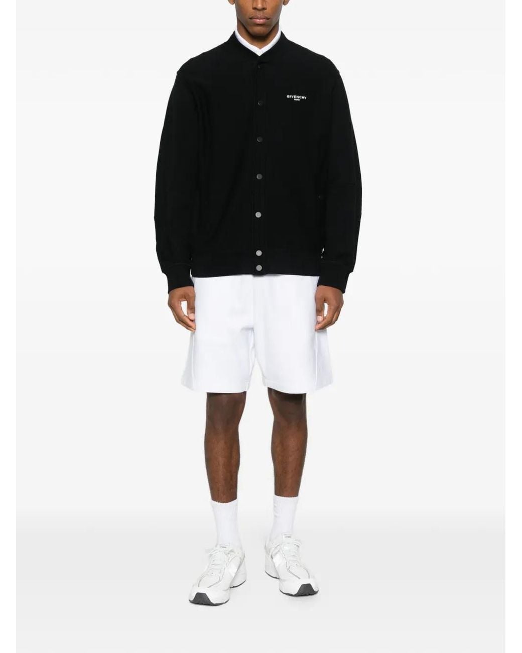 Givenchy Black Buttoned Bomber Jacket for men