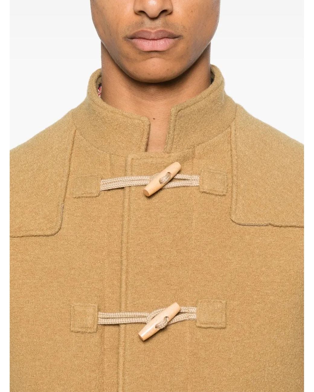 Fursac Natural Wool Duffle Jacket for men