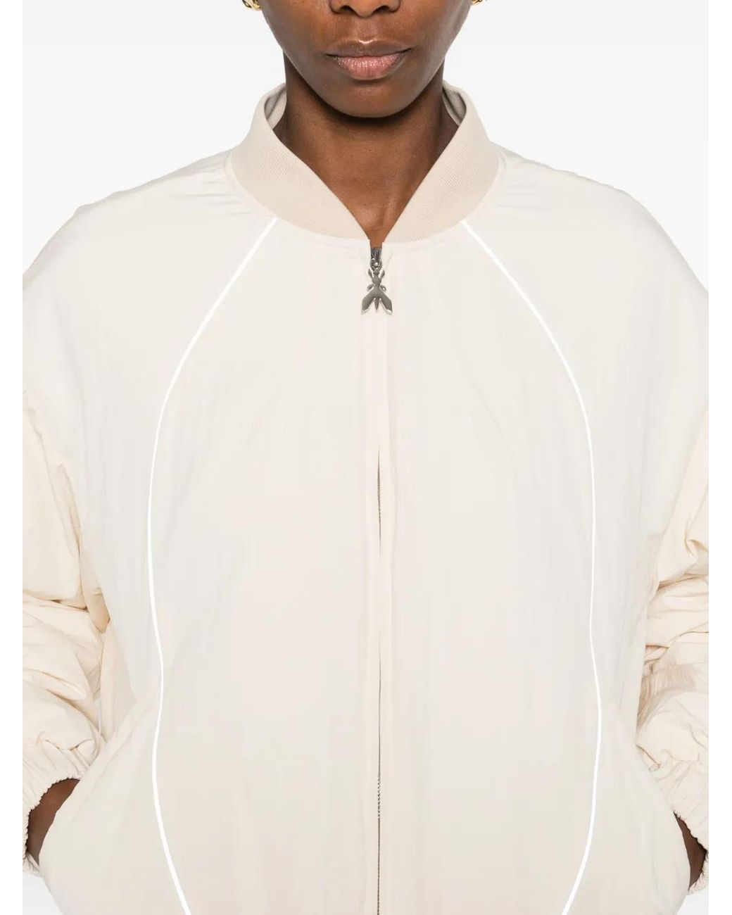 Patrizia Pepe Natural Panelled Bomber Jacket