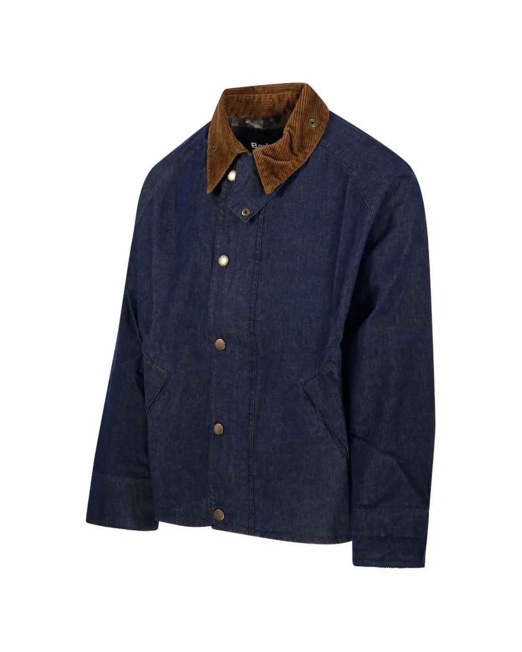 Barbour Transport Denim Casual Jacket in Blue for Men | Lyst