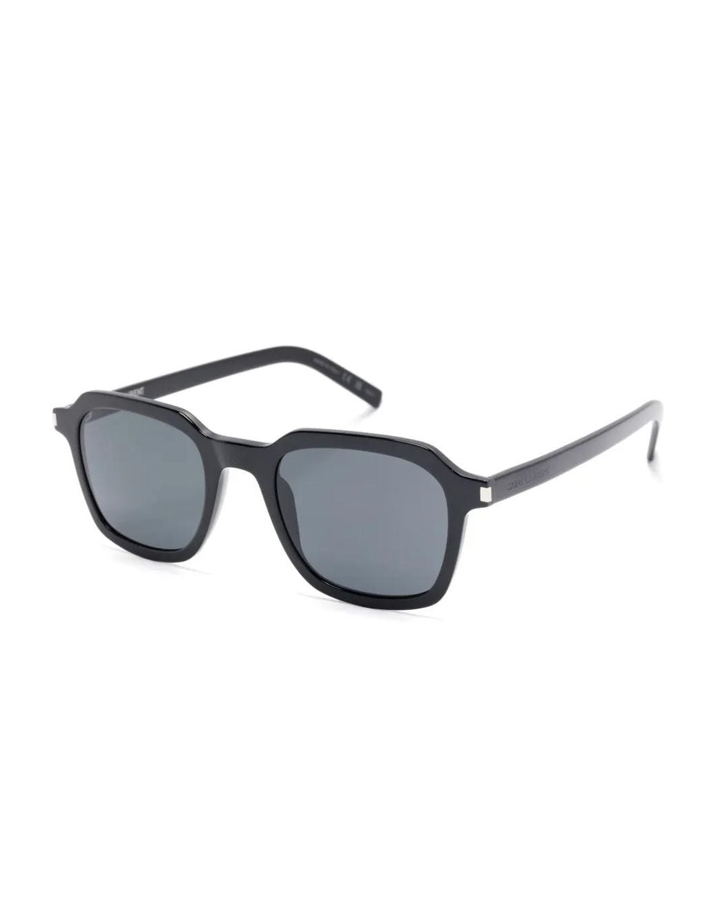 Saint Laurent Gray Square-Frame Sunglasses