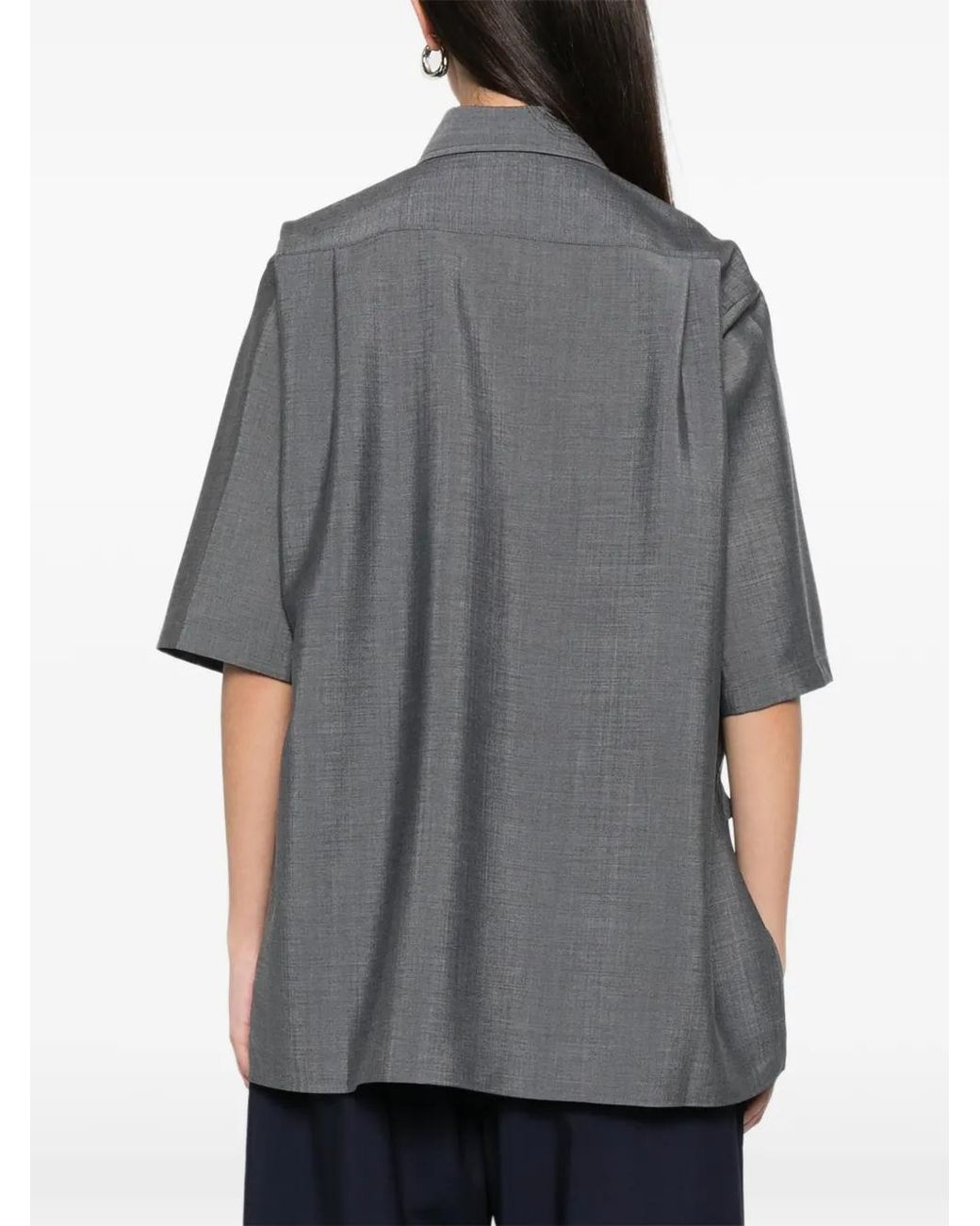 Sofie D'Hoore Gray Bodhi Short-Sleeve Shirt