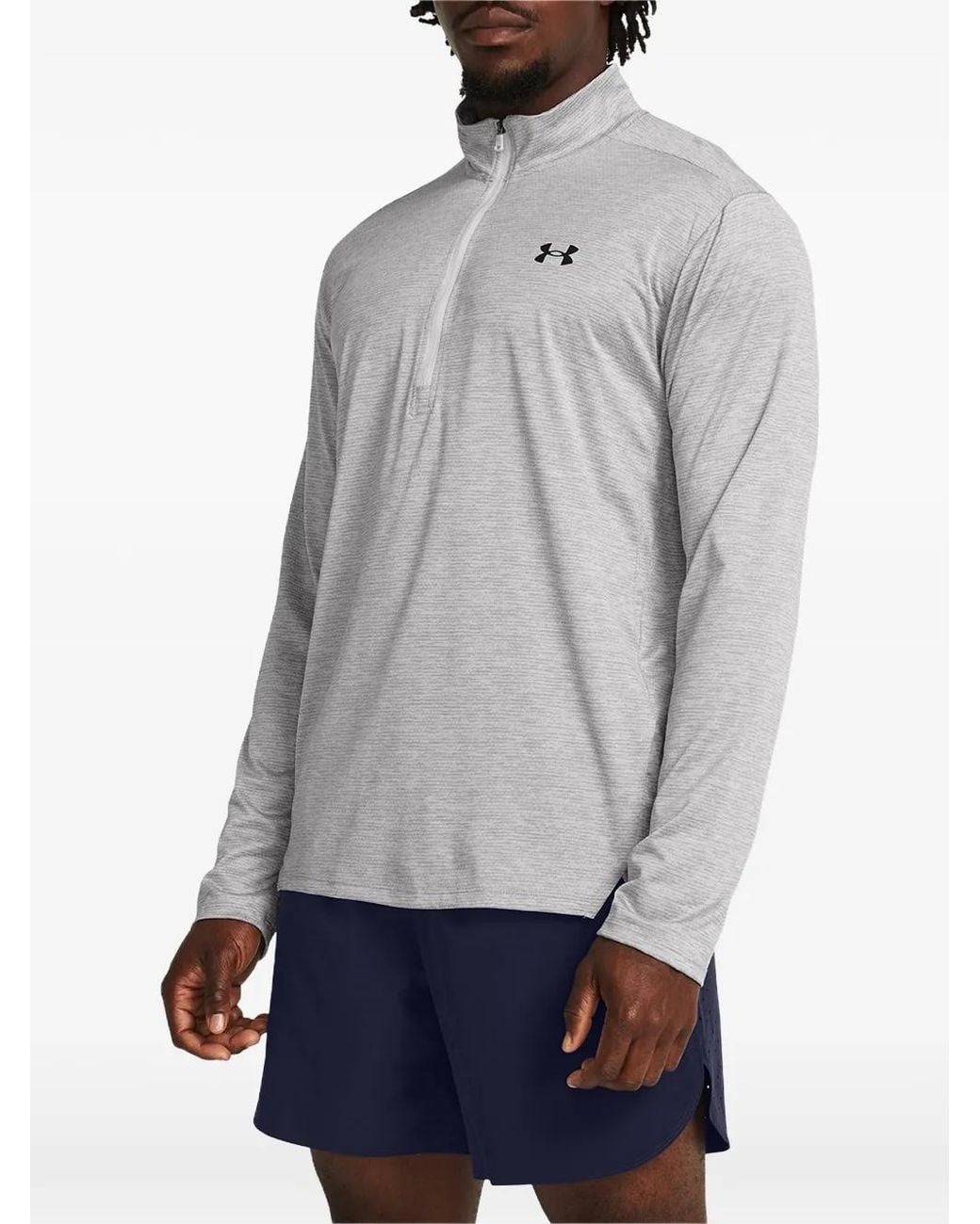 Under Armour Gray Tech Vent Half-Zip Long-Sleeve Top for men