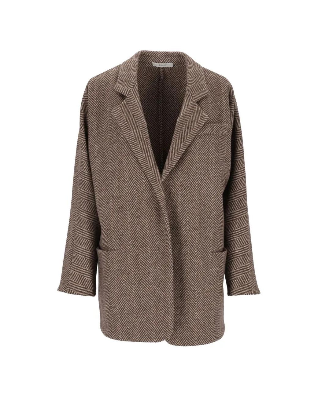 Dusan Brown Herringbone Blazer