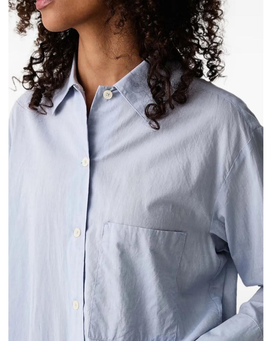 Marc O' Polo Blue Back-Tie Chest-Pocket Shirt