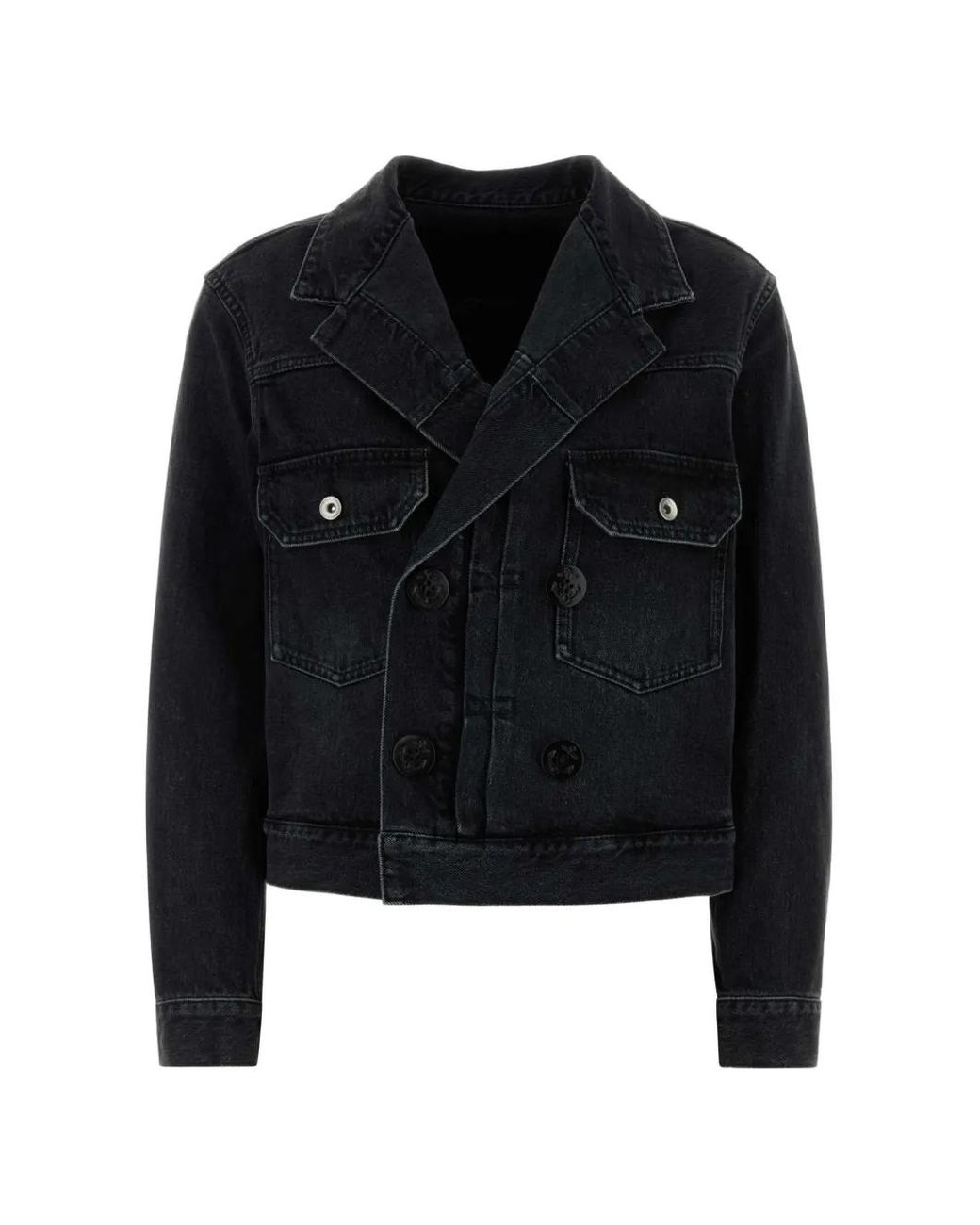 Sacai Black Double-Breasted Jacket